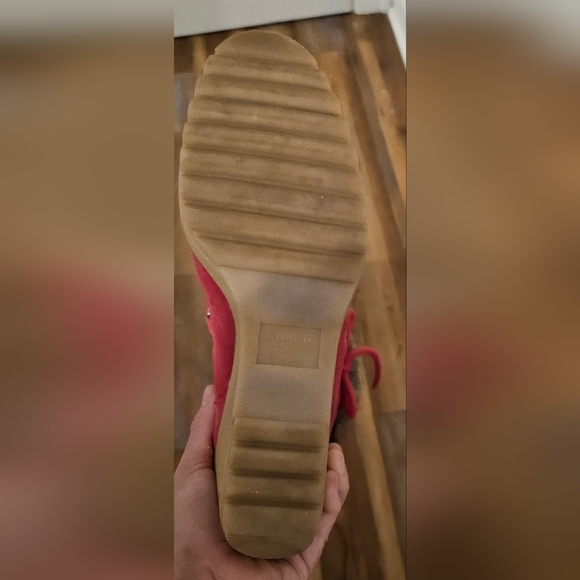 Coach Sofia Fuchsia Quilted Rabbit Fur Pink Boots - Picture 4 of 7